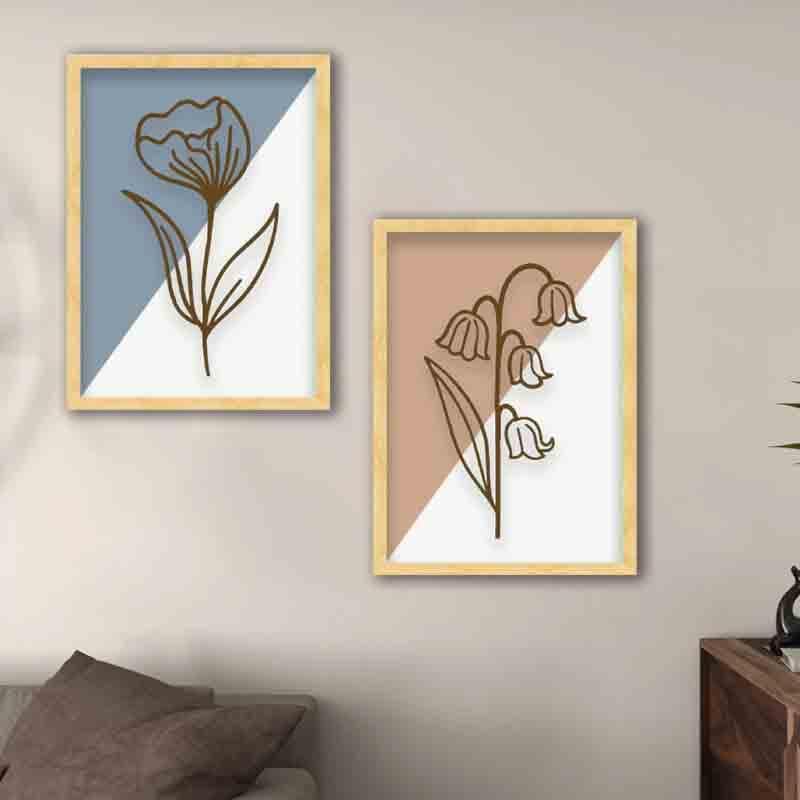 Wall Art & Paintings - Blooming Stems Wall Art - Set Of Two