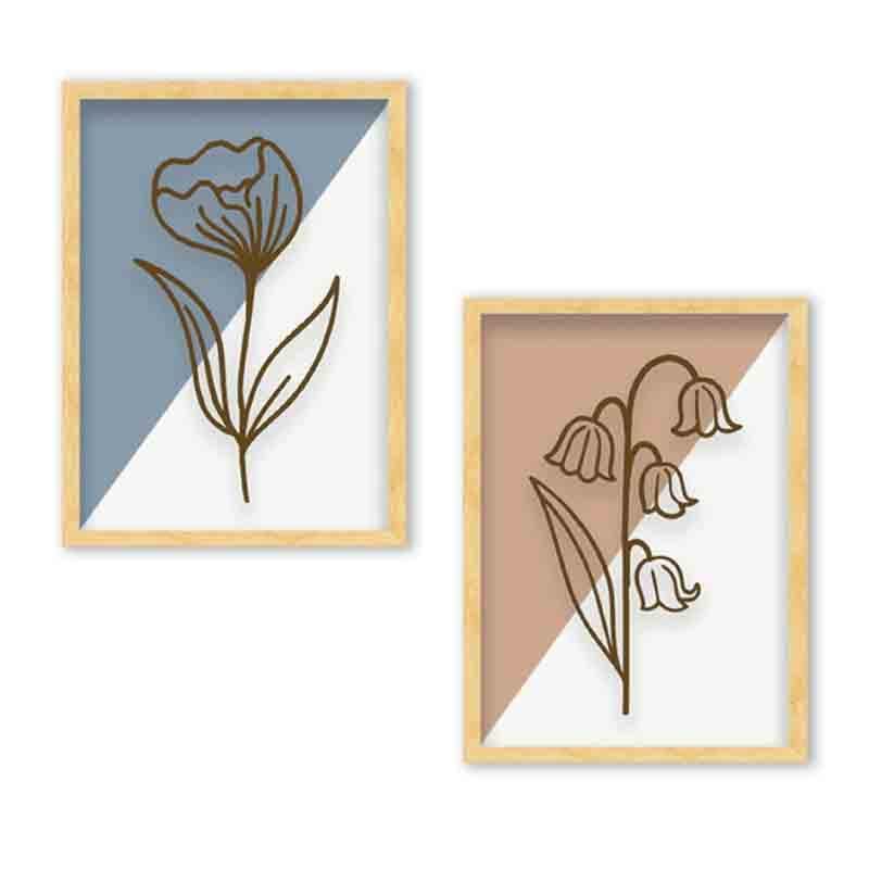 Wall Art & Paintings - Blooming Stems Wall Art - Set Of Two