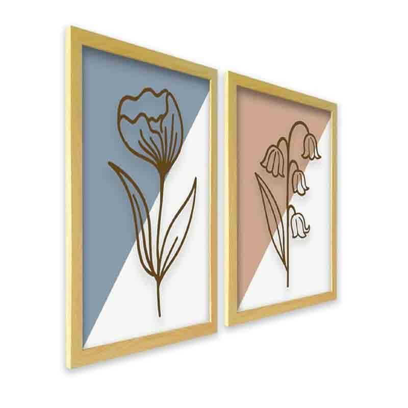 Wall Art & Paintings - Blooming Stems Wall Art - Set Of Two