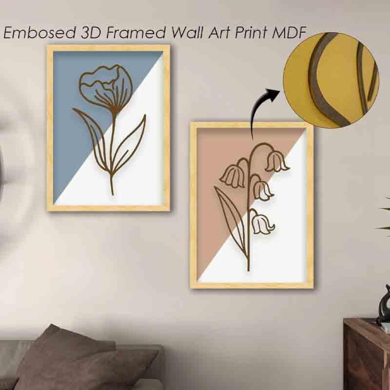 Wall Art & Paintings - Blooming Stems Wall Art - Set Of Two