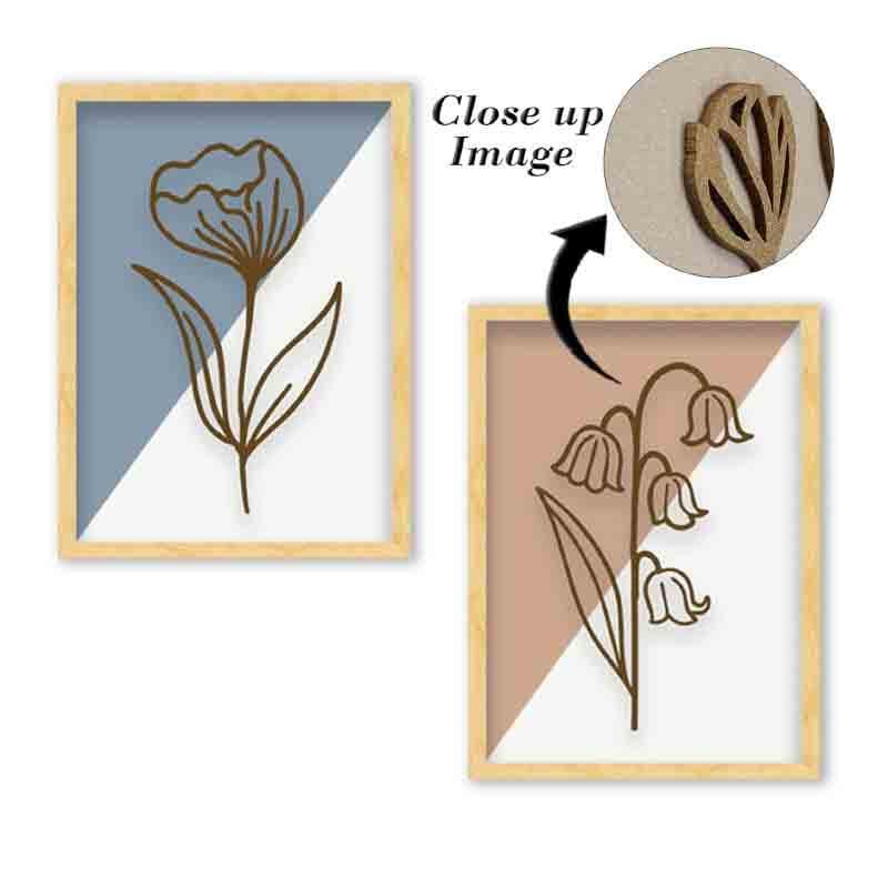 Wall Art & Paintings - Blooming Stems Wall Art - Set Of Two