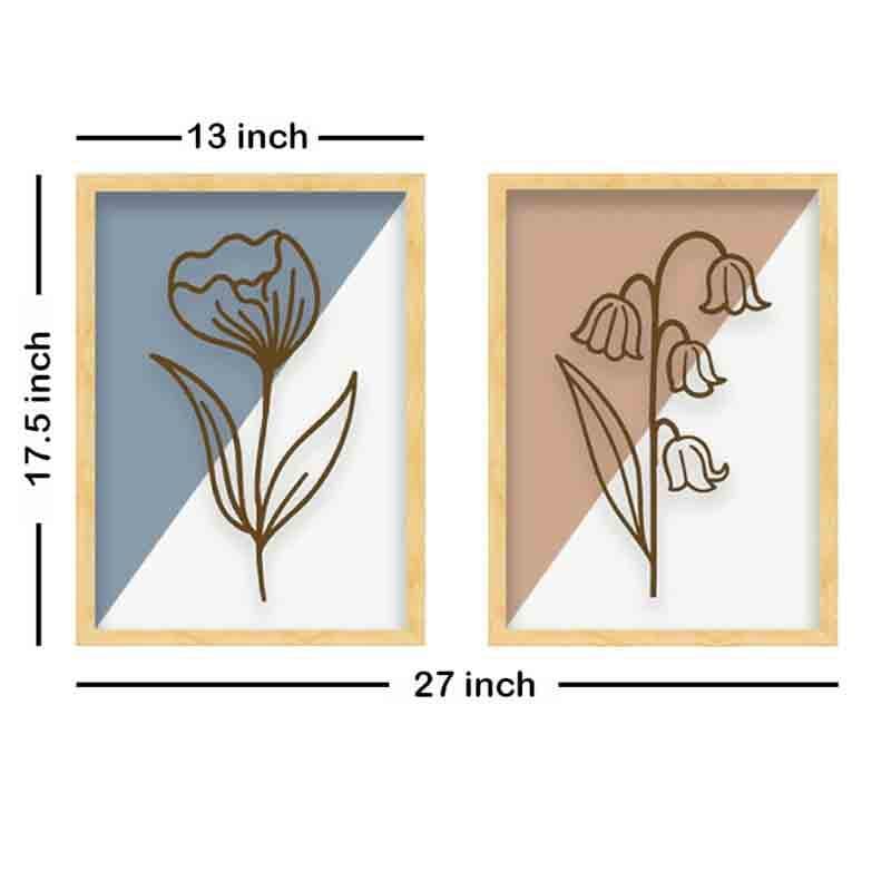 Wall Art & Paintings - Blooming Stems Wall Art - Set Of Two