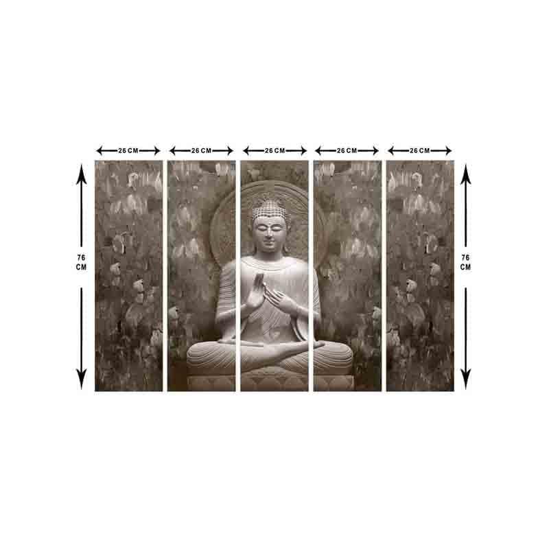 Buy Buddha At Peace Wall Art - Set Of Five Wall Art & Paintings from Vaaree