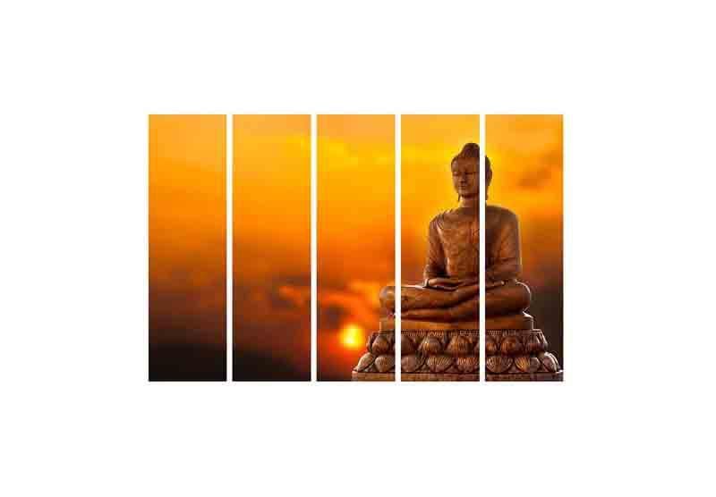 Buy Buddha In Meditation Wall Art - Set Of Five Wall Art & Paintings from Vaaree