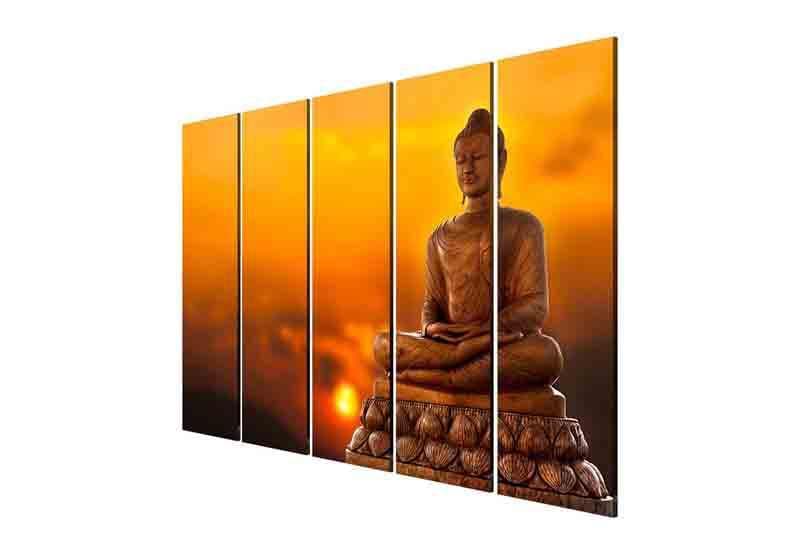 Buy Buddha In Meditation Wall Art - Set Of Five Wall Art & Paintings from Vaaree