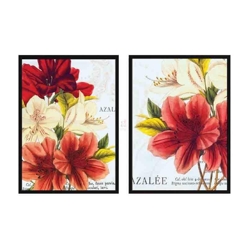 Buy China Rose Wall Art - Set Of Two Wall Art & Paintings from Vaaree