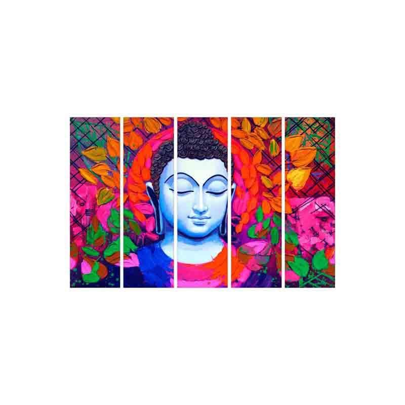 Wall Art & Paintings - Chromatic Buddha Wall Art - Set Of Five