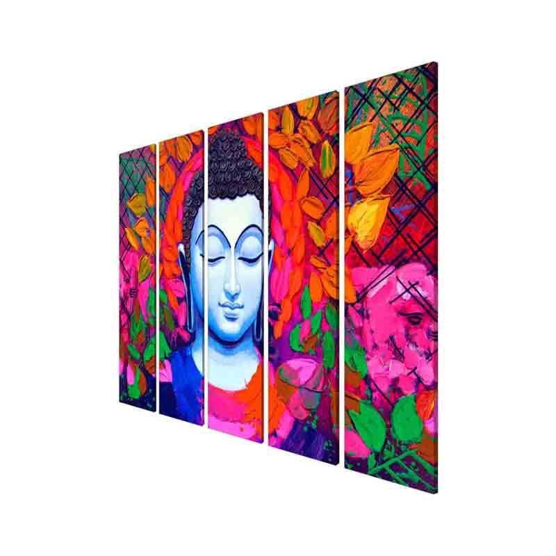 Wall Art & Paintings - Chromatic Buddha Wall Art - Set Of Five