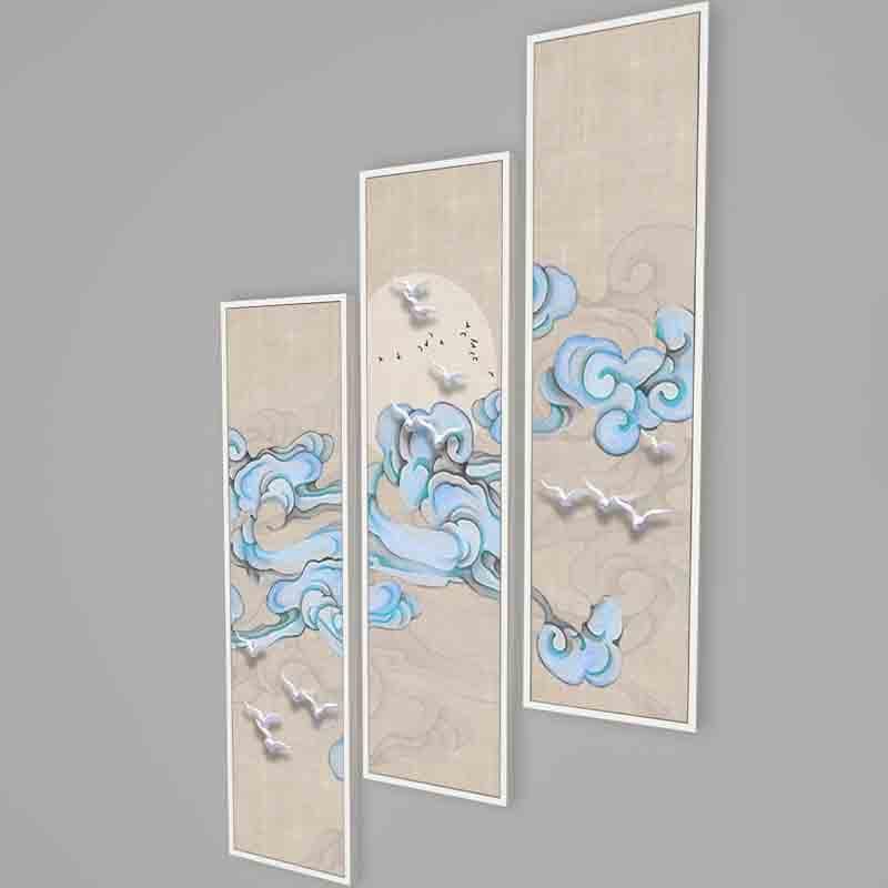 Buy Cloud Nine Wall Art - Set Of Three Wall Art & Paintings from Vaaree