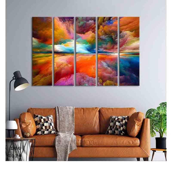 Wall Art & Paintings - Color Blast Wall Art - Set Of Five