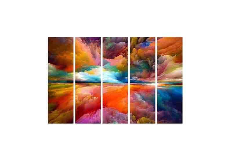 Wall Art & Paintings - Color Blast Wall Art - Set Of Five