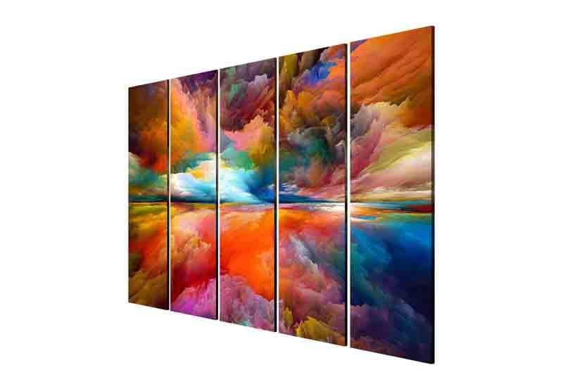 Wall Art & Paintings - Color Blast Wall Art - Set Of Five