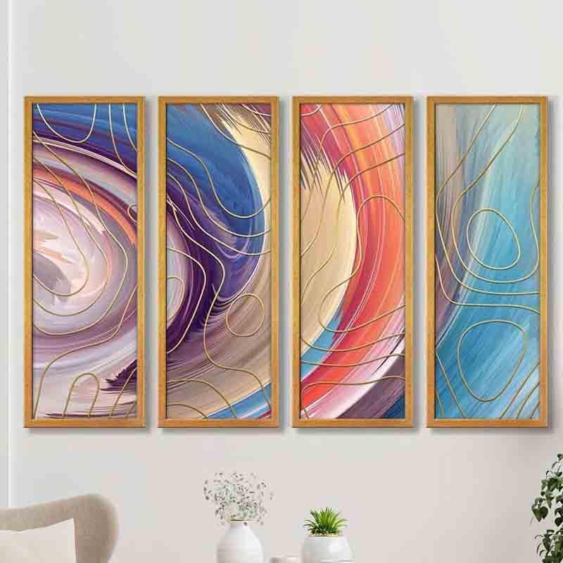 Buy Cosmic Wall Art - Set Of Four Wall Art & Paintings from Vaaree