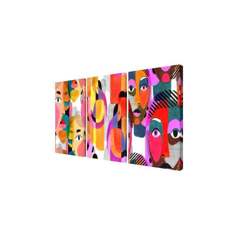 Buy Crowded Wall Art - Set Of Three Wall Art & Paintings from Vaaree