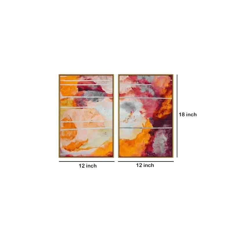 Wall Art & Paintings - Flames Wall Art - Set Of Two