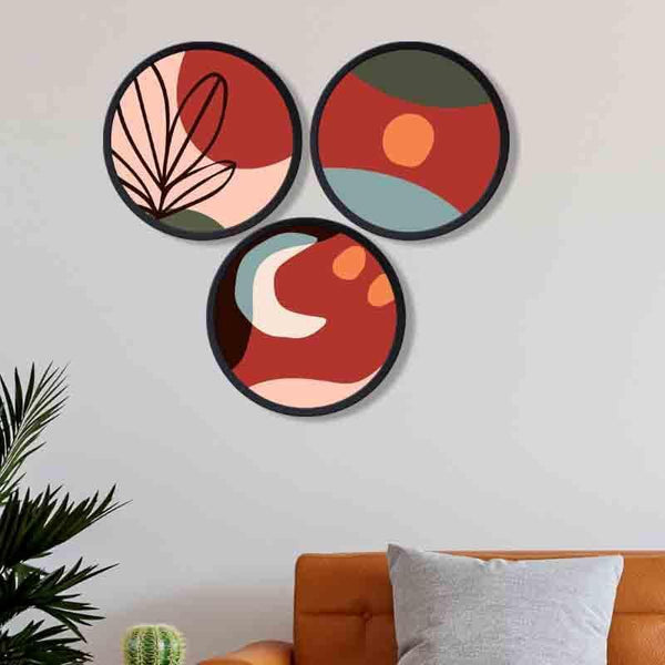 Wall Art & Paintings - Folium Wall Art - Red - Set Of Three