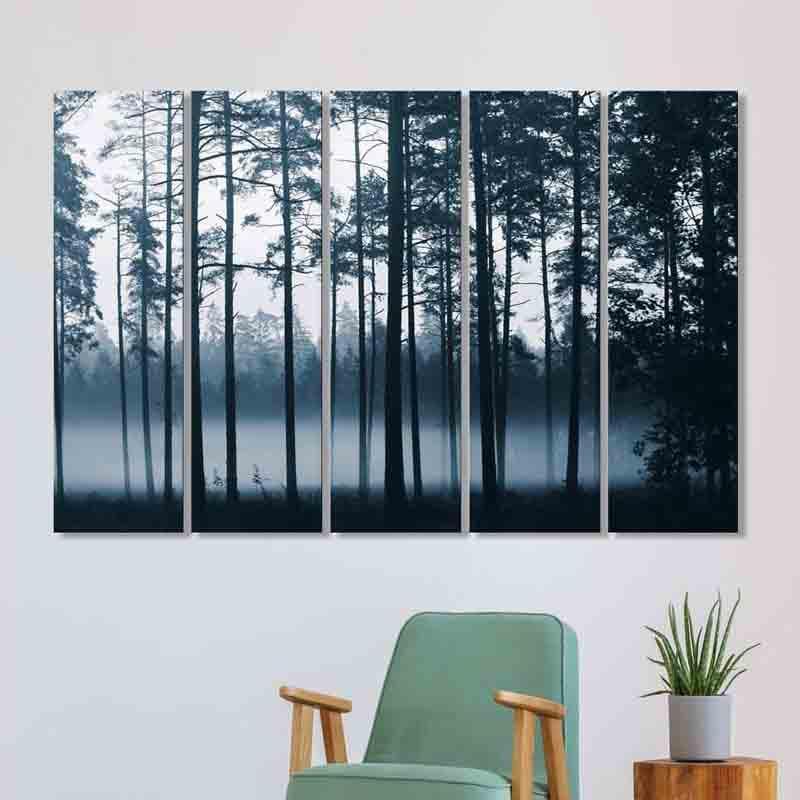 Wall Art & Paintings - Forest Wall Art - Set Of Five