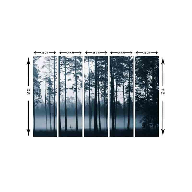 Wall Art & Paintings - Forest Wall Art - Set Of Five