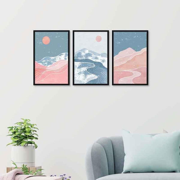 Buy Galactic Land Wall Art - Set Of Three Wall Art & Paintings from Vaaree