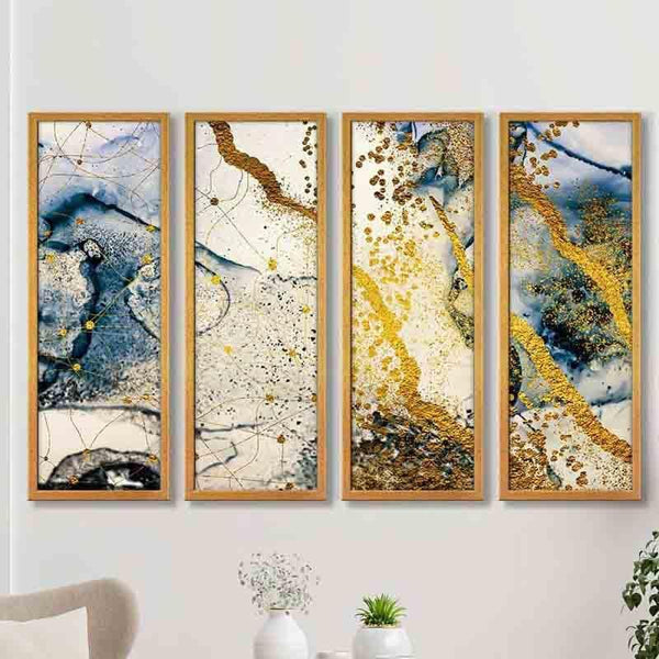 Buy Glitter Way Wall Art - Blue - Set Of Four Wall Art & Paintings from Vaaree