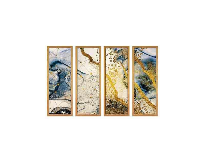 Buy Glitter Way Wall Art - Blue - Set Of Four Wall Art & Paintings from Vaaree