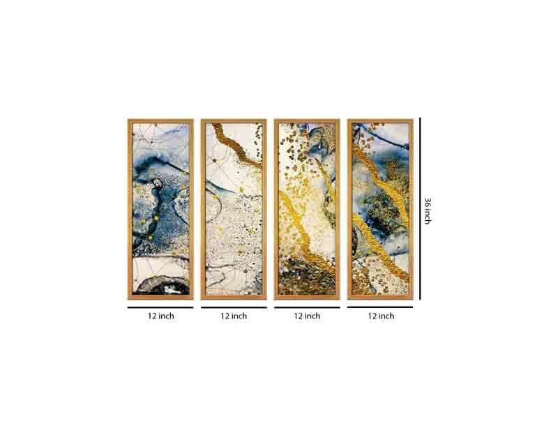 Buy Glitter Way Wall Art - Blue - Set Of Four Wall Art & Paintings from Vaaree