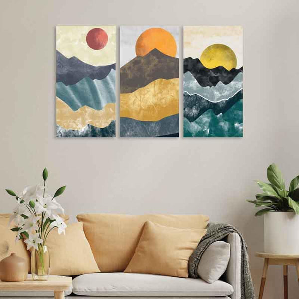 Buy Wall Art & Paintings - High Tides Wall Art - Set Of Three at Vaaree online