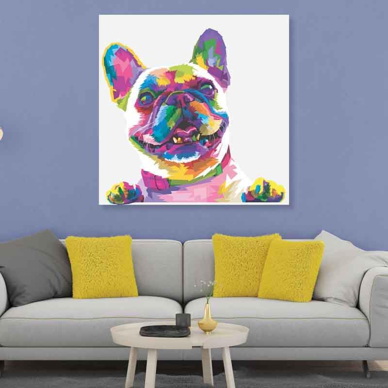 Wall Art & Paintings - Holi hain Bull Dog Wall Art