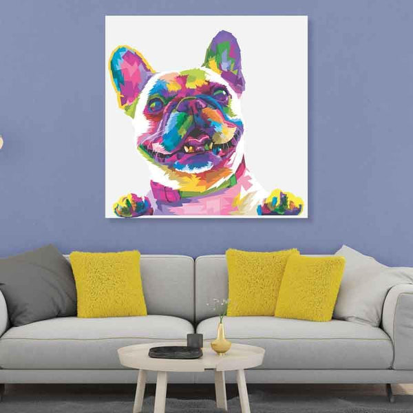 Wall Art & Paintings - Holi hain Bull Dog Wall Art