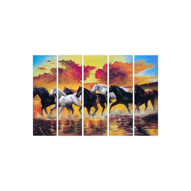 Wall Art & Paintings - Horse Herd Wall Art - Set Of Five