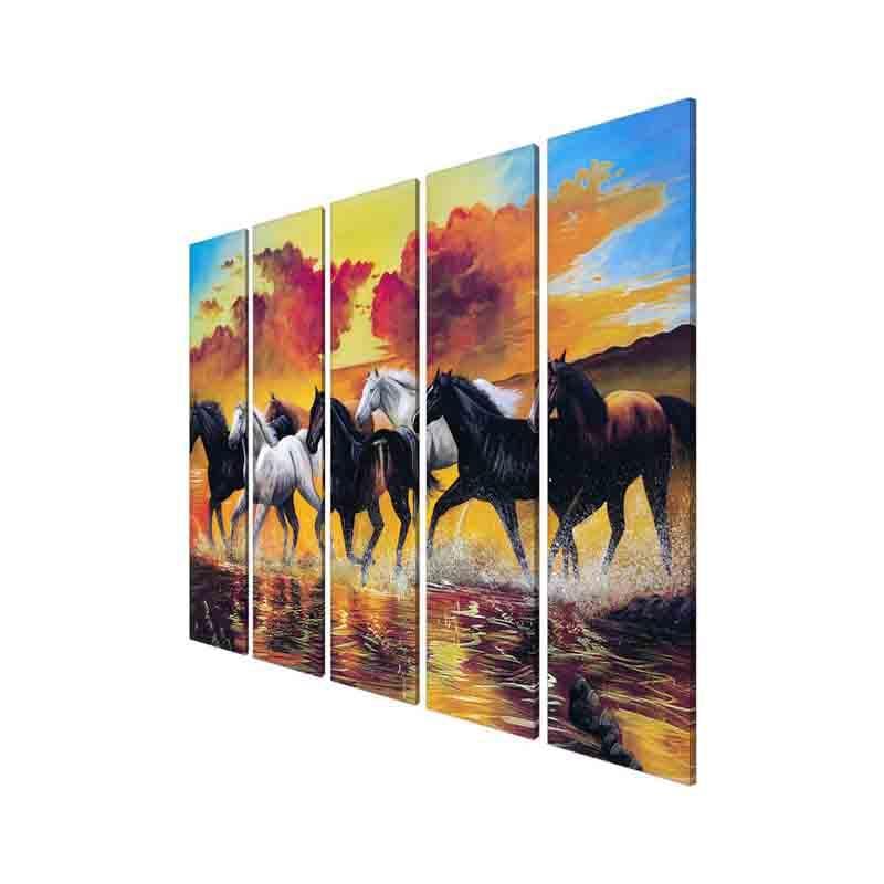 Wall Art & Paintings - Horse Herd Wall Art - Set Of Five