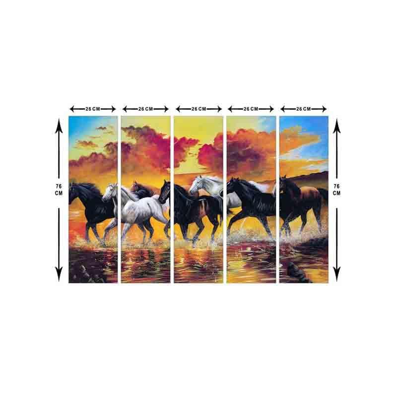 Wall Art & Paintings - Horse Herd Wall Art - Set Of Five