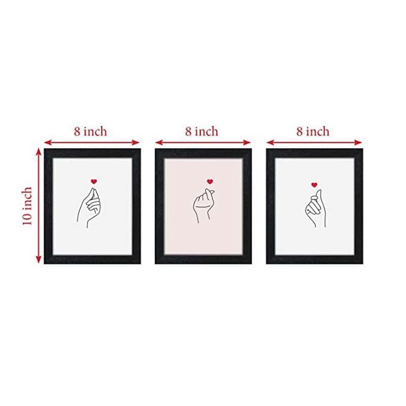 Buy It's all About Love - Set Of Three Wall Art & Paintings from Vaaree