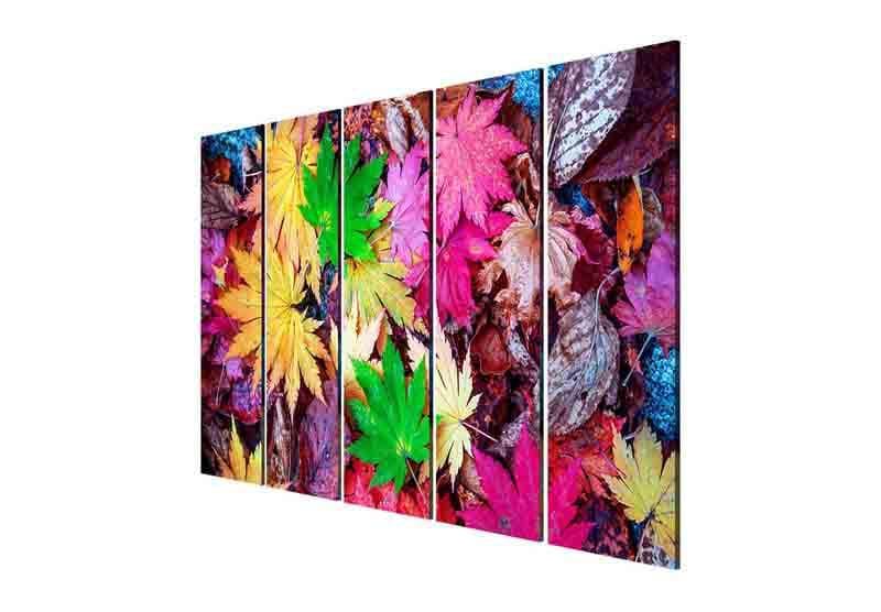 Wall Art & Paintings - Kaleidoscopic Leaves Wall Art - Set Of Five