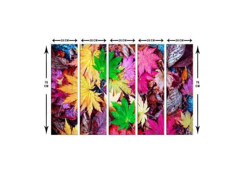 Wall Art & Paintings - Kaleidoscopic Leaves Wall Art - Set Of Five