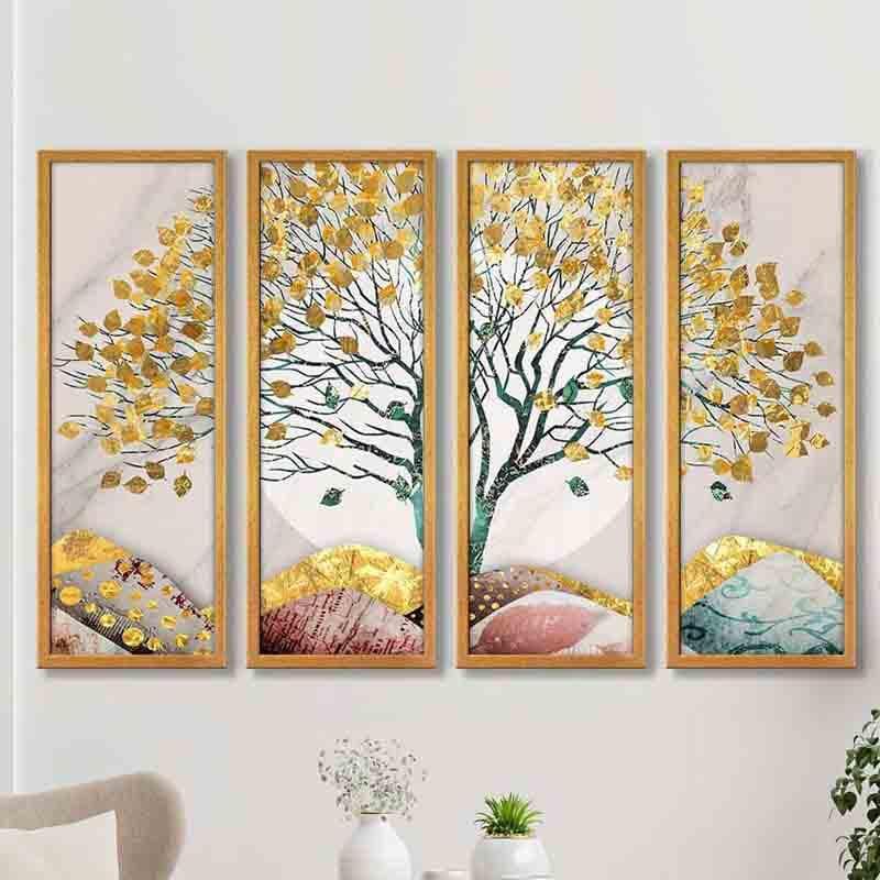 Buy Life Tree Wall Art - Set Of Four Wall Art & Paintings from Vaaree