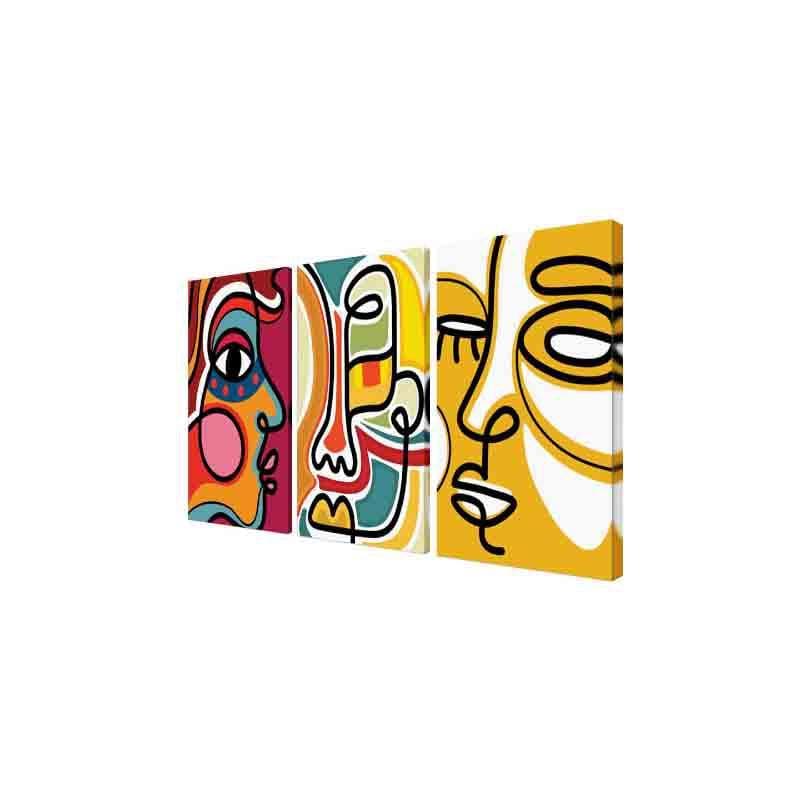 Wall Art & Paintings - Many Faces Wall Art - Set Of Three