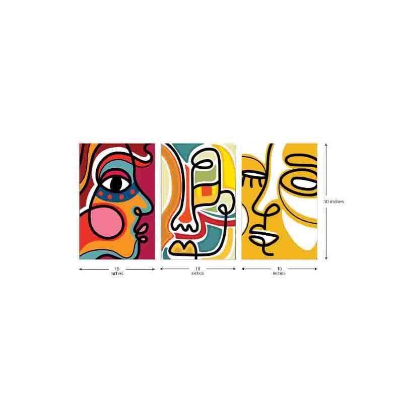 Wall Art & Paintings - Many Faces Wall Art - Set Of Three