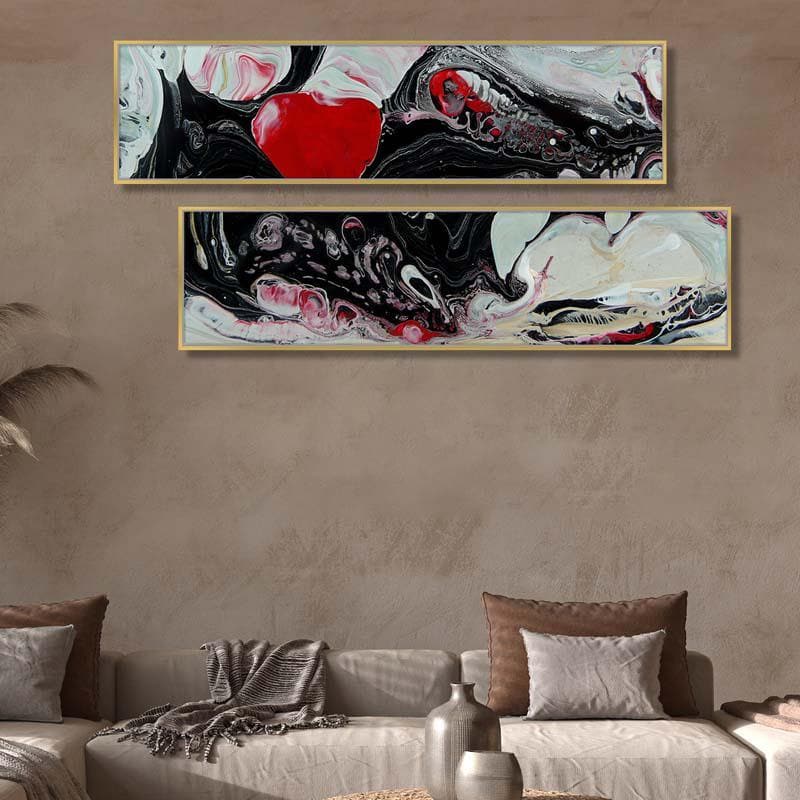 Buy Marbling Patterns Wall Art - Set Of Two Wall Art & Paintings from Vaaree