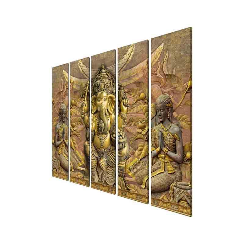 Buy Morya Wall Art - Set Of Five Wall Art & Paintings from Vaaree