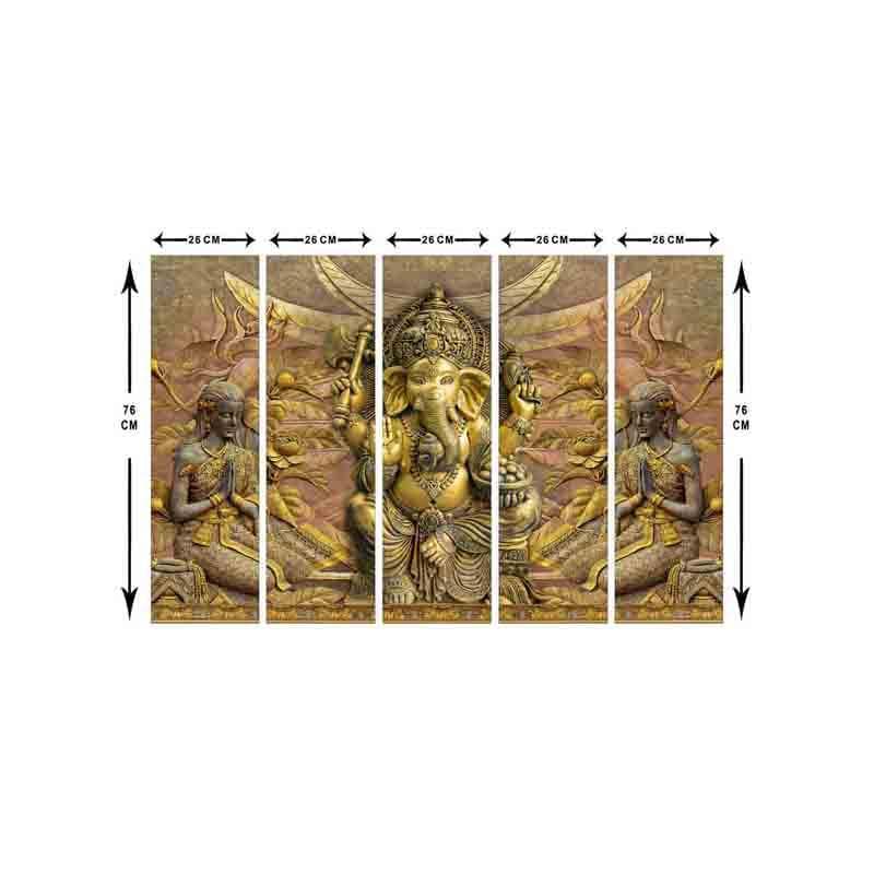 Buy Morya Wall Art - Set Of Five Wall Art & Paintings from Vaaree