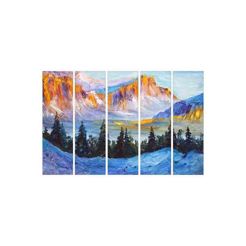 Buy Mountain Calls Wall Art - Set Of Five Wall Art & Paintings from Vaaree