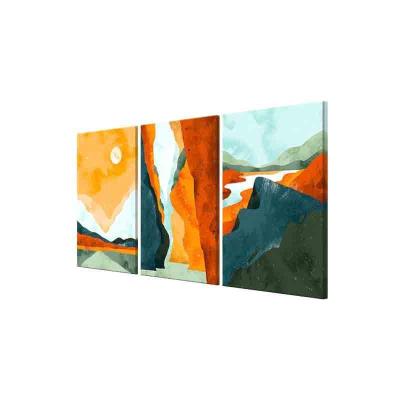 Wall Art & Paintings - Mountain Person Wall Art - Set Of Three