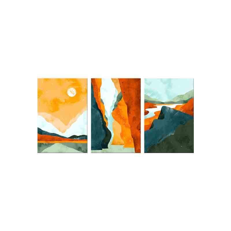 Wall Art & Paintings - Mountain Person Wall Art - Set Of Three