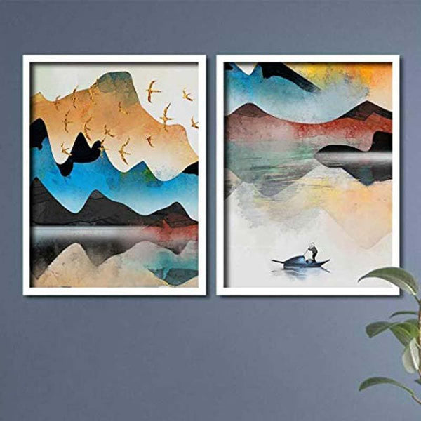 Wall Art & Paintings - Mountainscapes Wall Art - Set Of Two