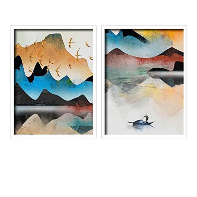 Wall Art & Paintings - Mountainscapes Wall Art - Set Of Two