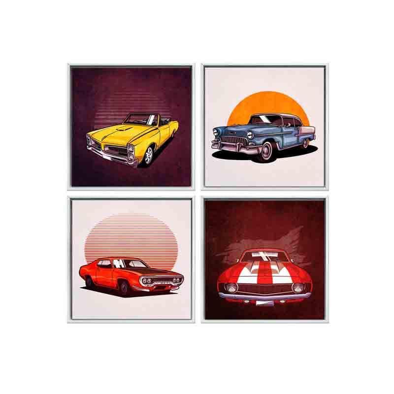 Wall Art & Paintings - Mustang Wall Art - Set Of Four