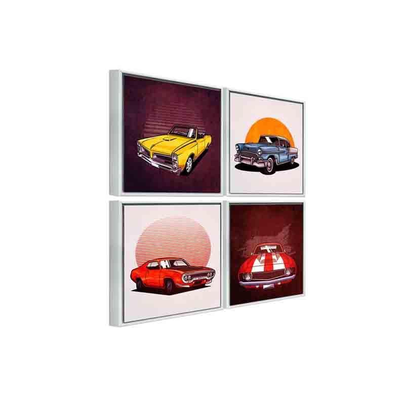 Wall Art & Paintings - Mustang Wall Art - Set Of Four