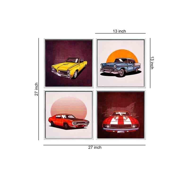 Wall Art & Paintings - Mustang Wall Art - Set Of Four