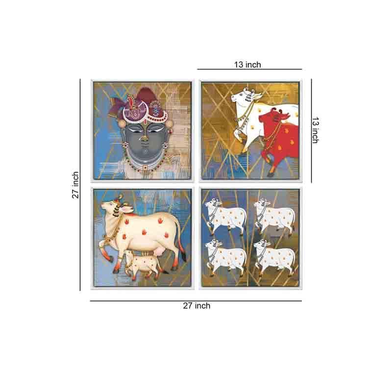 Wall Art & Paintings - Nandi Wall Art - Set Of Four